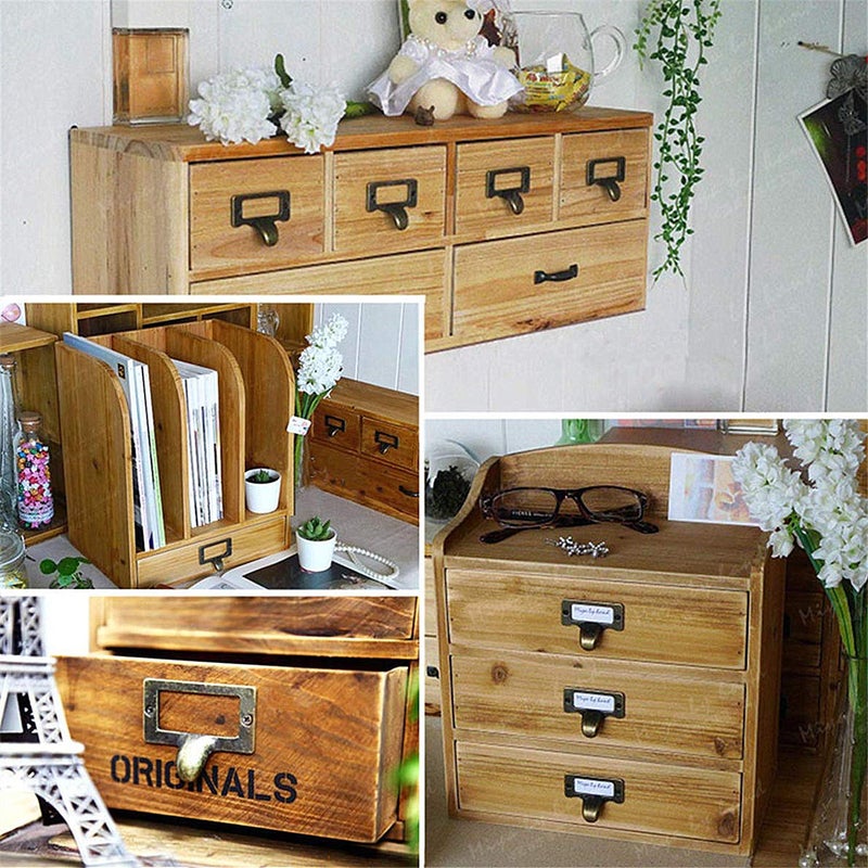 DD-life 20Pcs Antique Iron Label Frame Card Holder Cup Pull Handle Drawer Box Case Cabinet Cupboard Carpenter Repair Decoration Hardware - Image 3